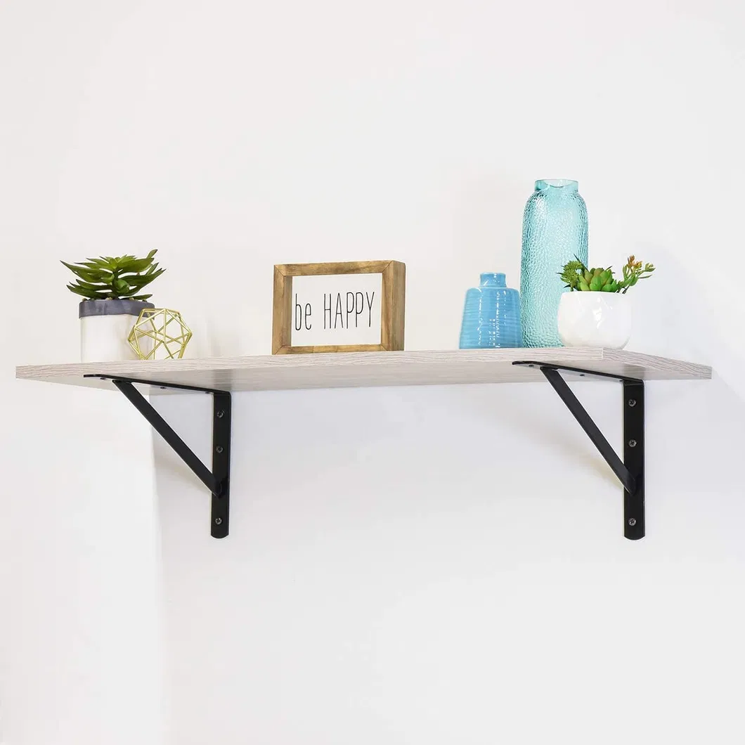 Wall Support Brackets Floating Shelf Steel Reinforced Metal Single-Side Triangle Bracket