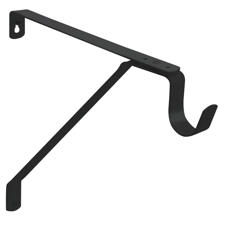 Extra Thick Rustic Black Iron Finish Hardware Multiple Sizes Shelving Brackets