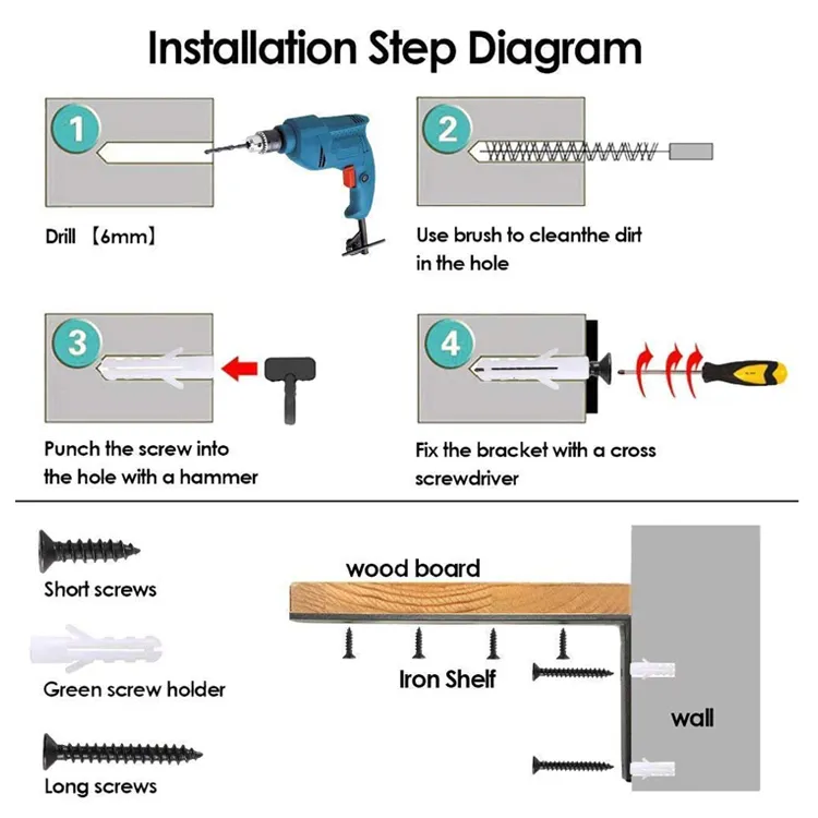 Shelf Brackets Heavy Duty Black Shelves Brackets Steel L Corner Brace