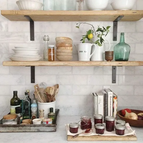 Extra Thick Rustic Black Iron Wall Mounted Rustic Iron L Brackets