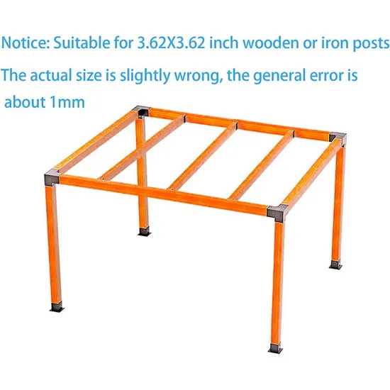 Metal Right Angle Corner Bracket Kit for Wood Beams Gazebo Pergola Kit