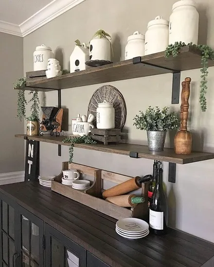 Industrial Farmhouse Metal DIY Wall Floating Shelf Bracket