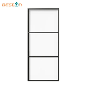 Knocked Down Version Three Lites Glass Barn Door/Sliding Glass Doors
