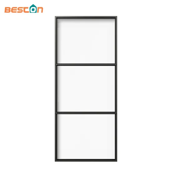 Knocked Down Version Three Lites Glass Barn Door/Sliding Glass Doors