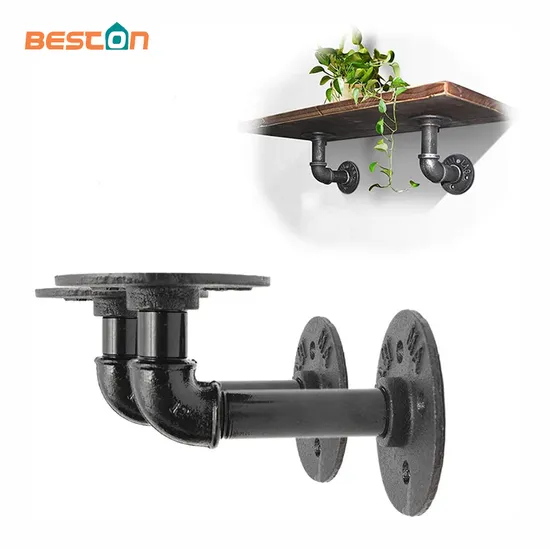 Iron Pipe Bracket Wall Mounted Floating Shelf Hanging Wall Hardware Decor
