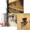 Cast Iron Wall Mounted Black Floral Shelf Brackets