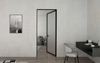 Commercial Home Alu-Framed Hinged Swing Door with Frosted Glass