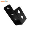 Door Barricade Brackets Black Steel U Security Door Lock Brackets with Screw