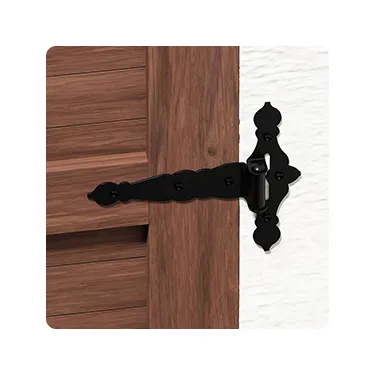 Post Latch &amp; Strap Hinge Door Drop Rod Kit Metal Black Fence Hardware