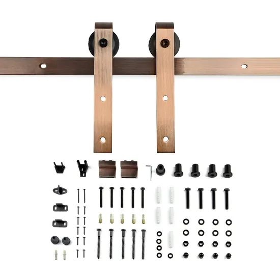 Customized Classic Carbon Steel Sliding Barn Door Hardware Kit
