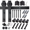 Carbon Steel Rustic Sliding Barn Door Hardware Kits for Interior