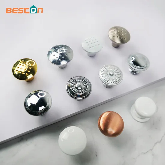 Closet Wardrobe Kitchen Pull Drawer Knob Zinc Round Cupboard Gold Cabinet Knob