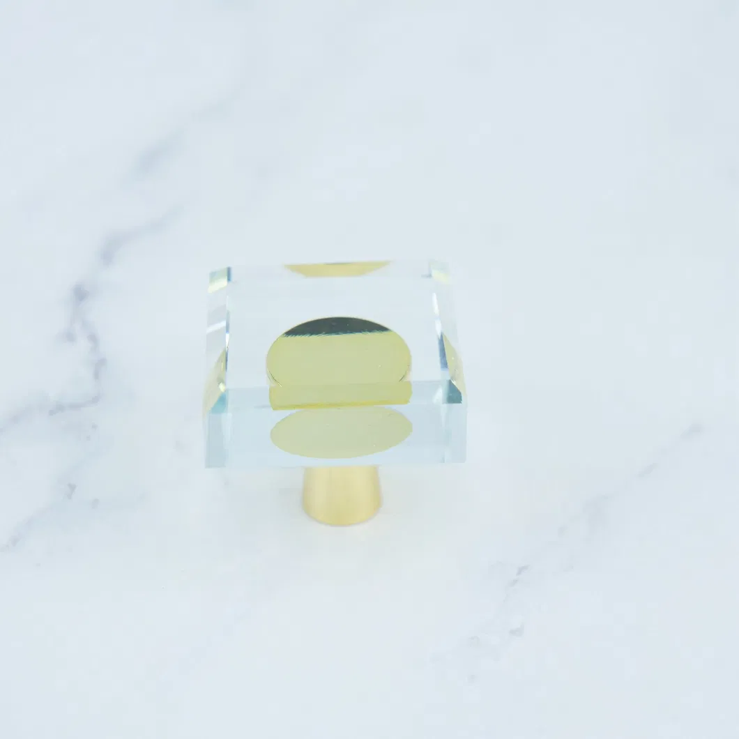 Natural Crystal Irregular Handle Sliced Shape Crystal Glass Door Lever Pull Handles