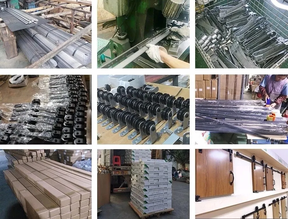 Stainless Steel 304 Wood Chrome Sliding Barn Door Hardware
