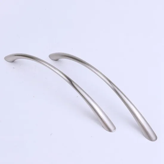 Glossy C Shape Whalebone Drawer Pull Handles Curved Zinc Alloy Cabinet Handle