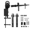 Cabinet Rolling Industrial Quiet Bypass Iron Sliding Barn Door Hardware Kit