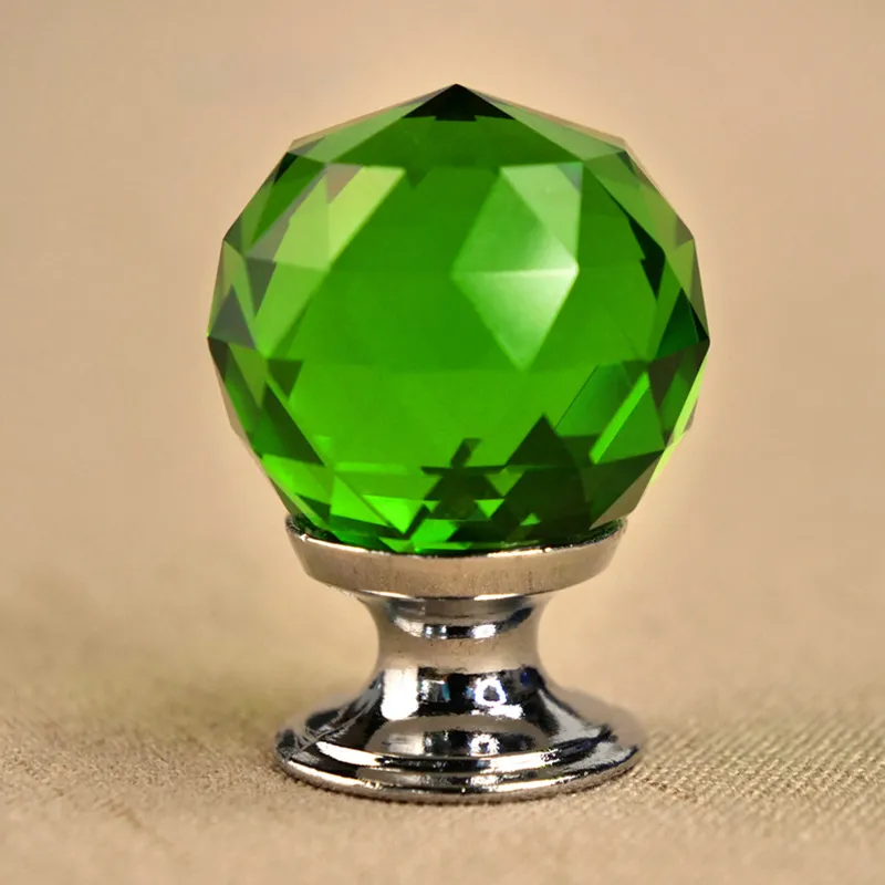 Furniture Hardware Cupboard Kitchen Drawer Glass Handle Cabinet Pulls Crystal Door Knob