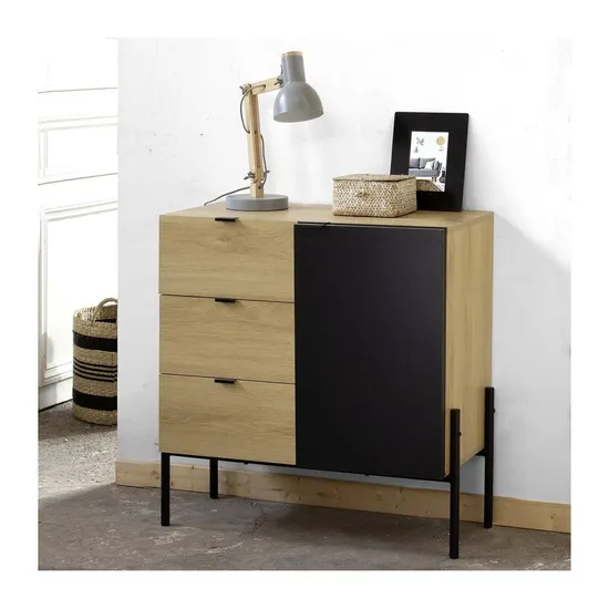 Two Colors Wood Dresser Modern Bedside Table Chest of Drawers