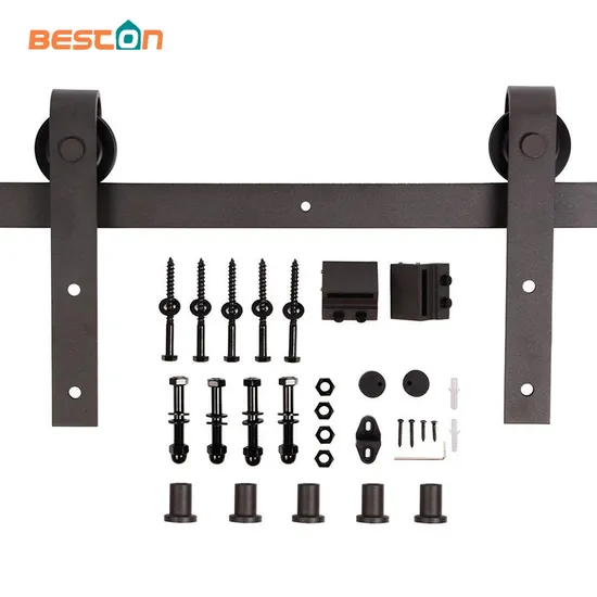 Traditional Country Classic J Shape Interior Wood Sliding Barn Door Hardware