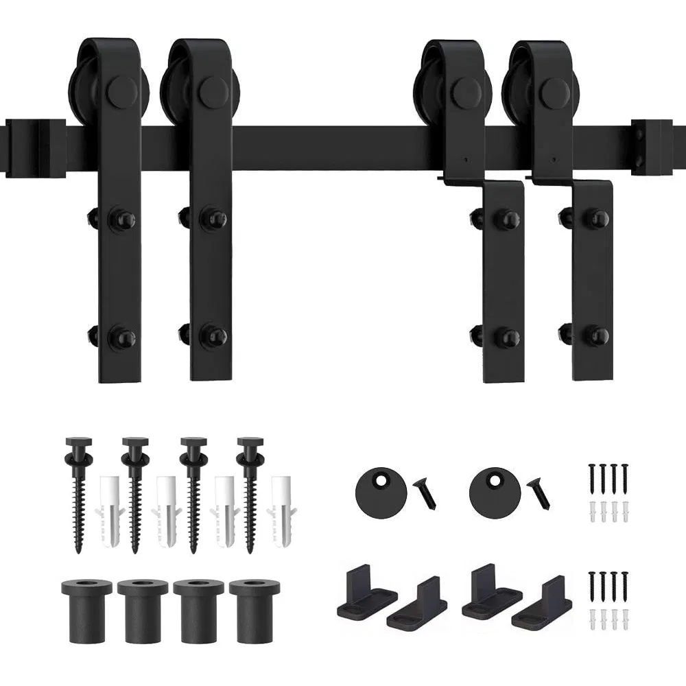 Metal Barn Door Accessories Steel J Shape Sliding Barn Door Hardware Kits