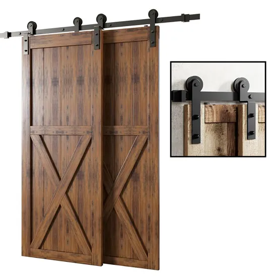 Metal Barn Door Accessories Steel J Shape Sliding Barn Door Hardware Kits