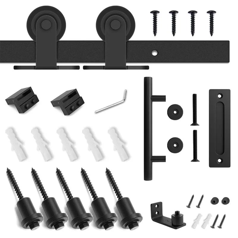 6FT Top Mount Sliding Barn Door Hardware Kit Whole Set