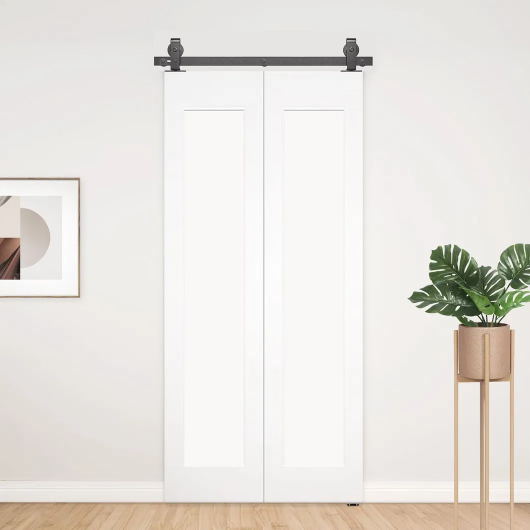 52&prime;&prime; 65&prime;&prime; 76&prime;&prime; 84&prime;&prime; Bi-Folding Barn Door Hardware Kit for 4 Doors