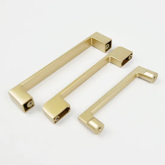 Zinc Alloy Sand Golden Door Lever Handle Cabinet Door Pull Handles