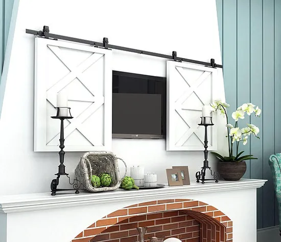 Wall Mount Sliding Barn Double Door Hardware