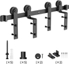 Contemporary Style Interior Bathroom Bypass Sliding Barn Door Hardware Kit