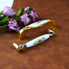 Luxury Furniture Hardware Zinc Alloy Wardrobe Kitchen Drawer Cabinet Cupboard Handle Ceramic