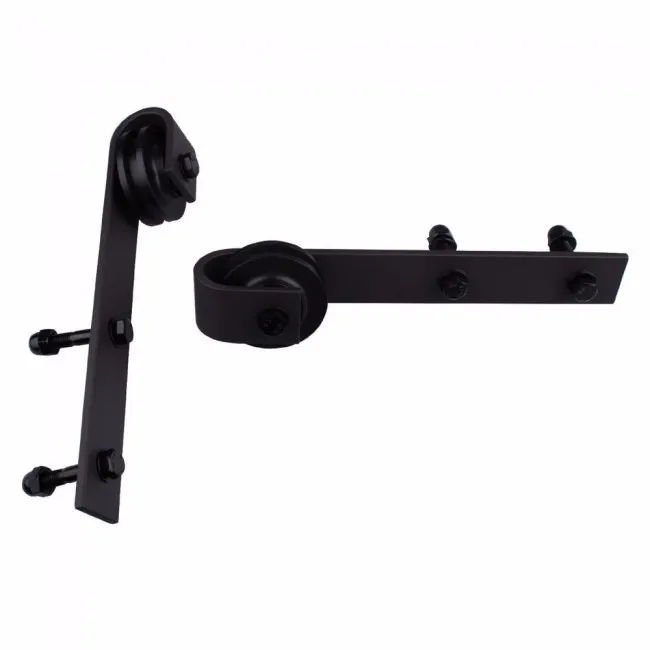 Solid Cast Steel Bending Design Wooden Barn Door Top Rollers Kits