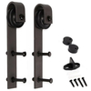Solid Cast Steel Bending Design Wooden Barn Door Top Rollers Kits
