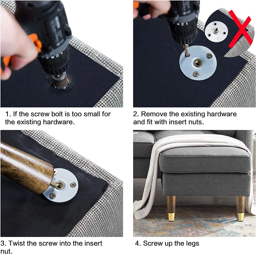 Good Load-Bearing Sofa Stylish and Stable Cabinet Hardware Solid Wood Furniture Leg