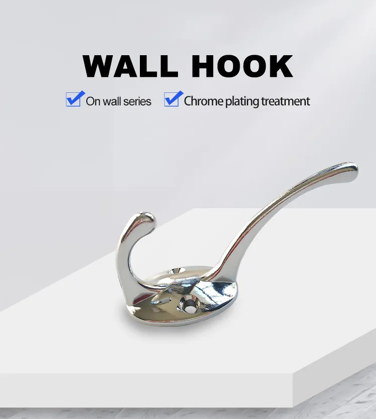 Iron Chrome Display for Clothes Hanging Metal Wall Hook
