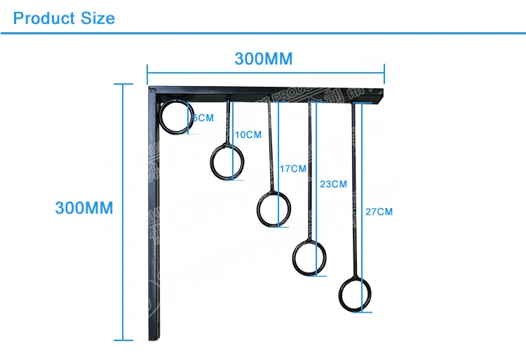 Heavy Duty Black Wall Hooks Store Display Wall Mounted Coat Rack