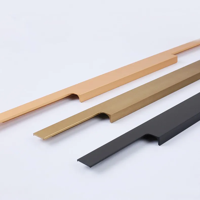 Furniture Edge Profile Handle Aluminum Kitchen Cabinet Wardrobe Door Finger Pull Handle