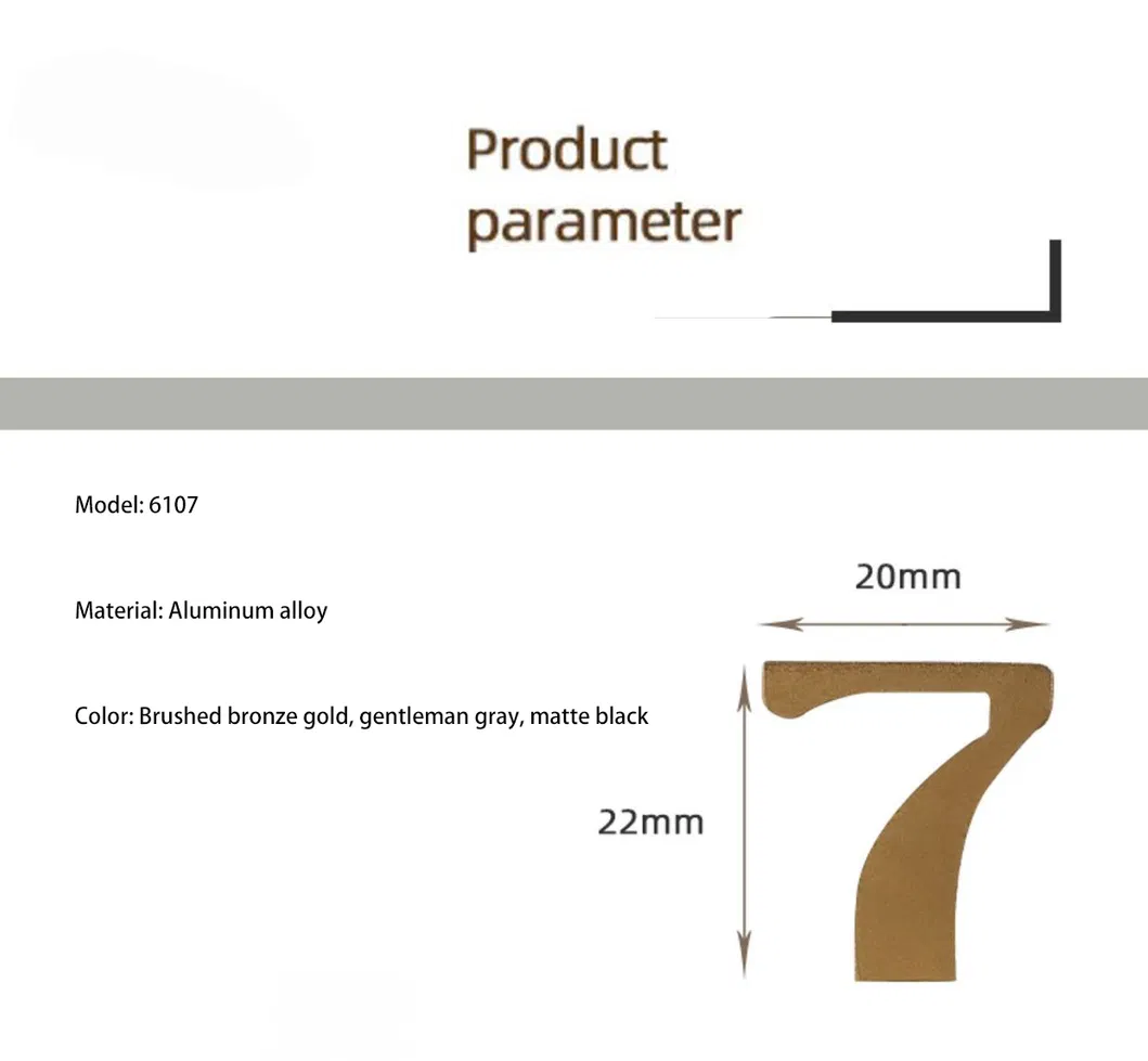 Modern 7-Figure Aluminum Alloy Furniture Cabinet Drawer Closet Door Handle