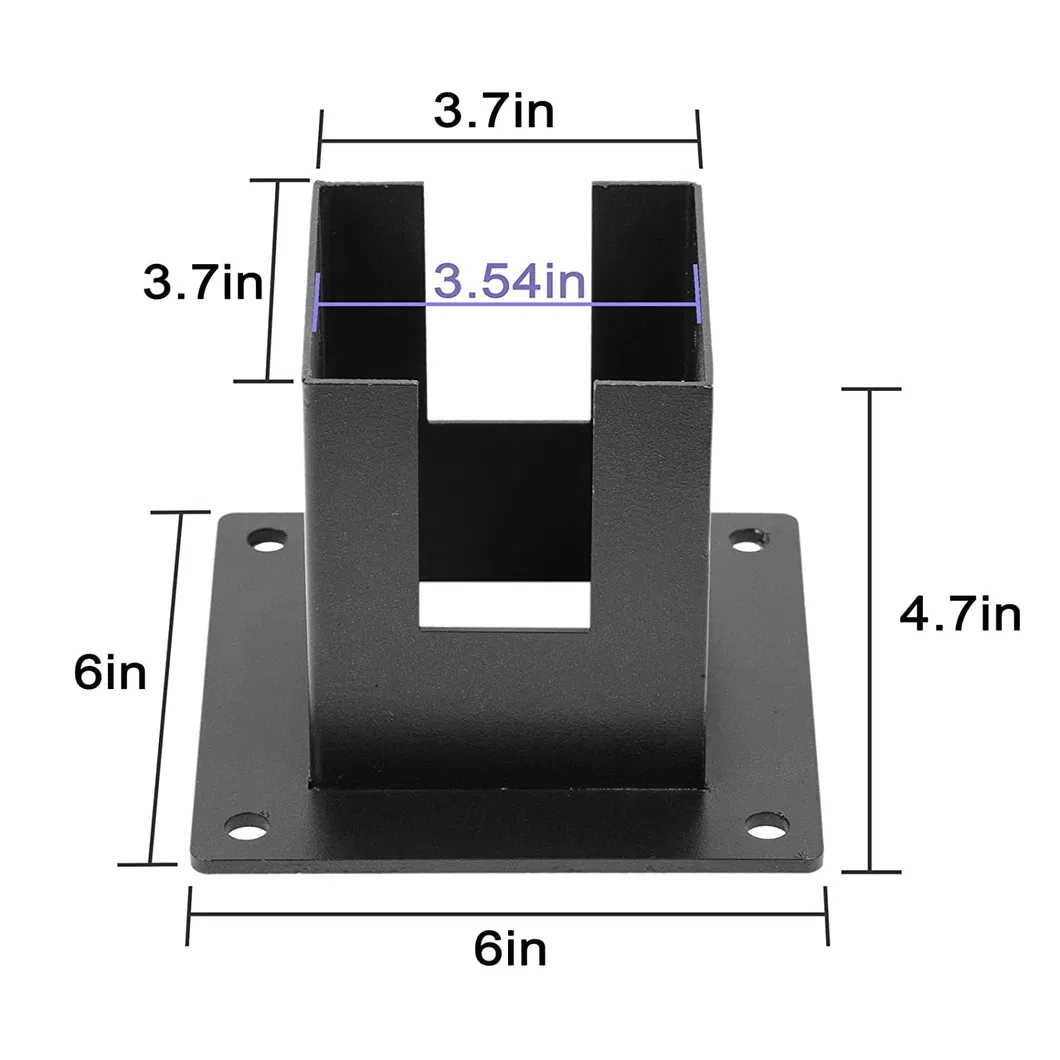 Stainless Steel 4X4 4-Way Right Angle Bracket, Pergola/Gazebo DIY Kit Hardware