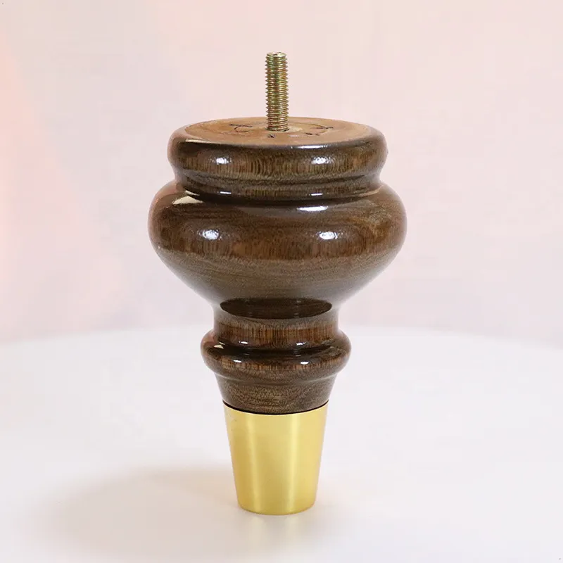 Custom Made Gourd Wood Furniture Parts Cabinet Sofa Feet Bed Legs