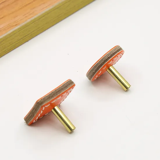 Leather Round Drawer Handles Cabinet Pulls Bedroom Small Colorful Square Furniture Knob