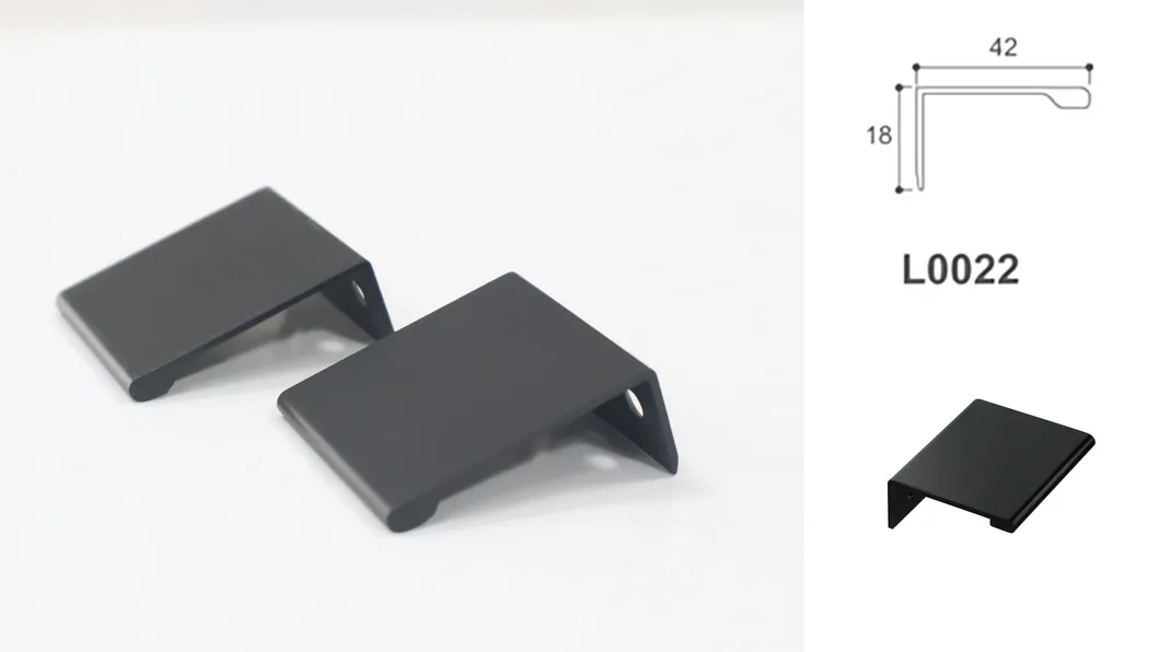 Bedroom Furniture Hardware Aluminum Alloy Chrome Kitchen Cabinet Drawer Edge Pull Handle