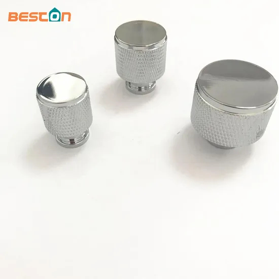 OEM CNC Turned Parts Machining Custom Made Precision Chrome Aluminum Knurled Knob