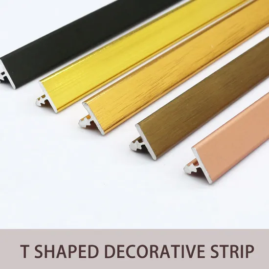 Anti Slip Decorative Profile T Shape 6mm 8mm Aluminum Metal Strips