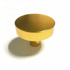 Small Round Gold Shiny Kitchen Cabinet Door Brush Brass Knob