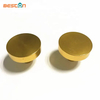 Small Round Gold Shiny Kitchen Cabinet Door Brush Brass Knob