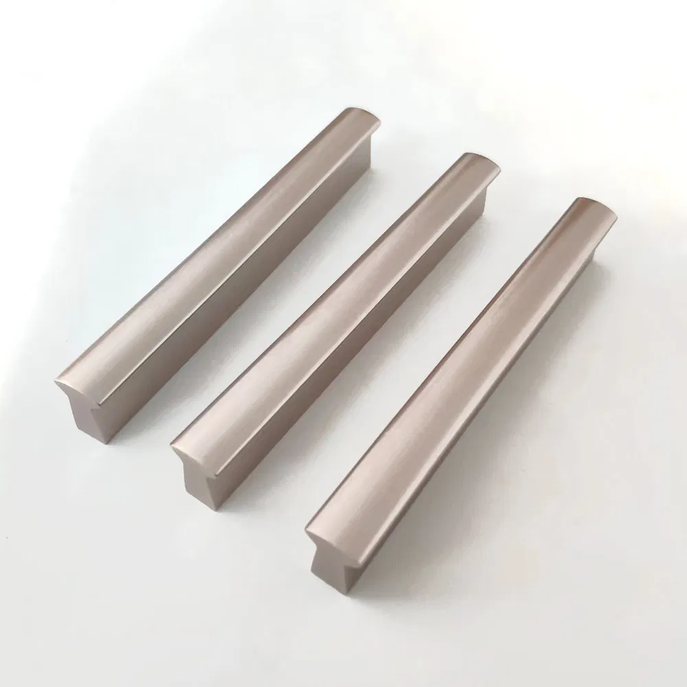 Champagne Chrome Plated Aluminum Kitchen Cabinet Drawer Handle Pull