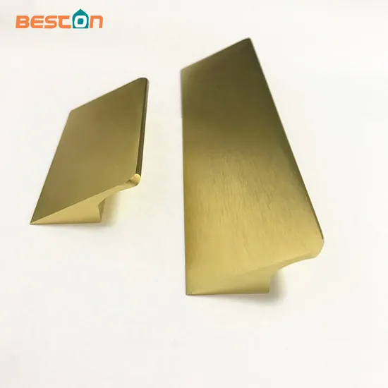 Cupboard Furniture Kitchen Aluminium Cabinet Gold Brass Brushed Handle