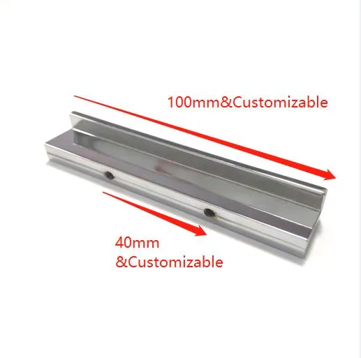 Aluminum Cupboard 7 Shape Handle Furniture Cabinet Pull Chrome Gold Long Handles