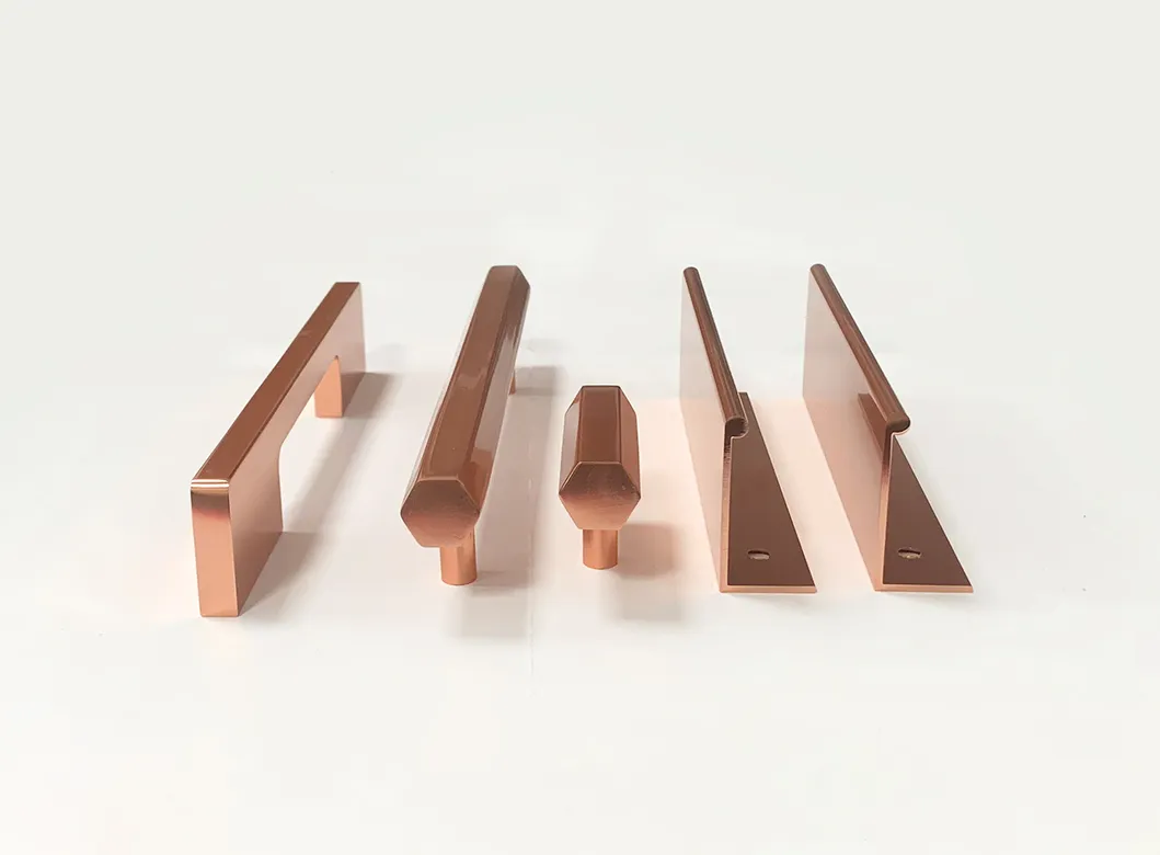 Furniture Hardware Cabinet Bathroom Handle Aluminum Rose Gold Kitchen Pull Handle